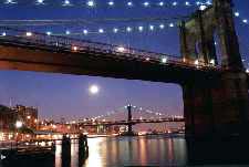 Brooklyn Bridge by Full Moon